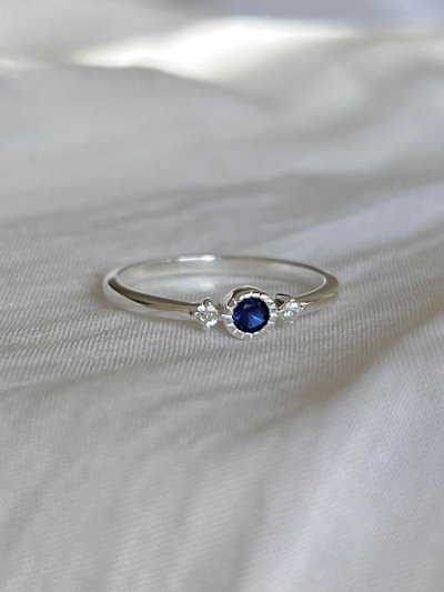 Cintillo Plata 925 Importado Azul