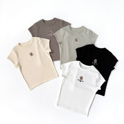 REMERA BORDADO "OSO USA"