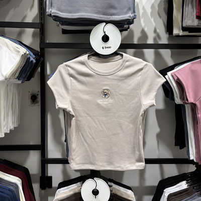 REMERA BORDADO "OSO USA"