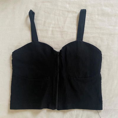Top Corsetero con Cierre Negro Corazón