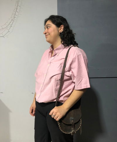 Camisa Manga Corta Lino Rosa