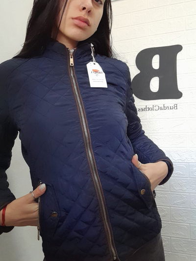 CAMPERA AZUL MATELASSE