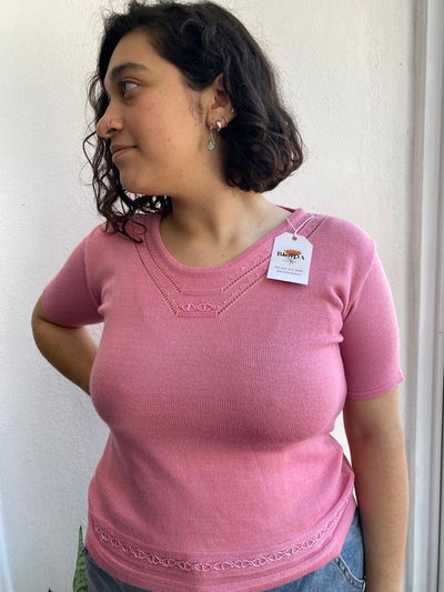 REMERA HILO ROSA