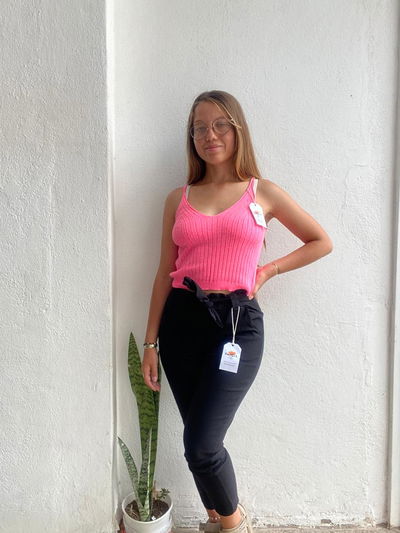 TOP HILO FUCSIA