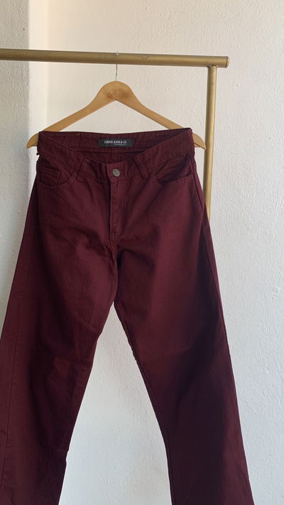 JEAN WIDE LEG CHERRY 
