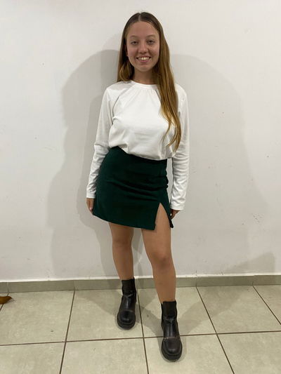 FALDA VERDE CORDEROY