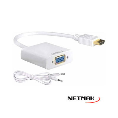 Cable Adaptador HDMI a VGA + Audio - 25cm