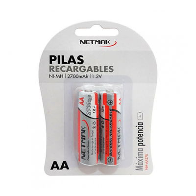 Pila Recargable AA x 2 - 1.2V - Netmak