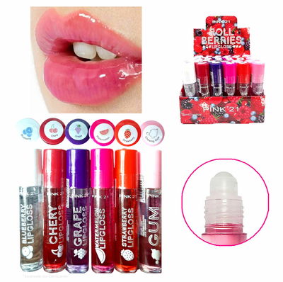 Brillo labial roll on Pink21 x caja 36u