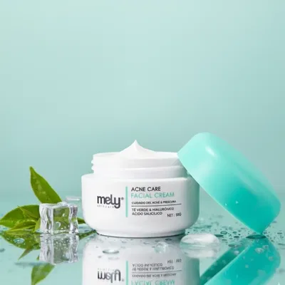 Crema facial hidratante Acné care Mely