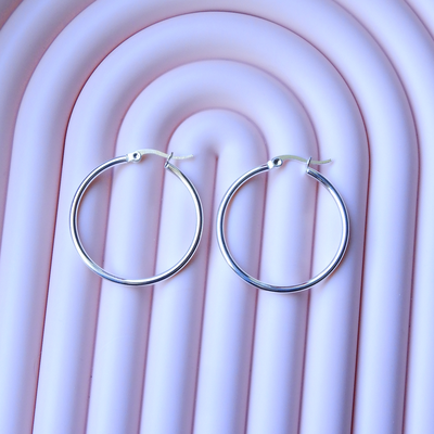 Argollitas 2-3cm - acero blanco