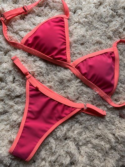 Bikini Lucy Lu Fucsia y Coral