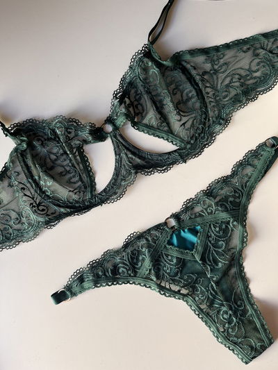 Conjunto Valen verde petroleo