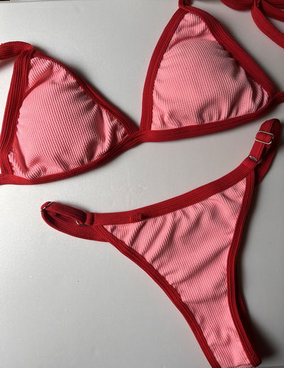 Bikini Lucy Lu Rosa y roja 