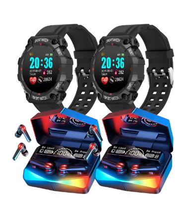 Combo 2 Reloj Fd68 2 Auriculares M28