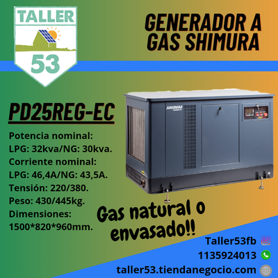 Grupo electrógeno a gas Shimura
