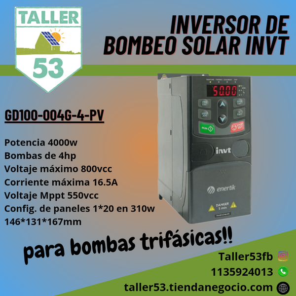 Inversor de bombeo INVT