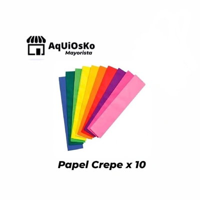 Papel Crepe x 10 Surtido