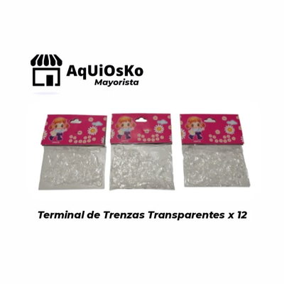 Terminal de Trenzas Transparentes x 12