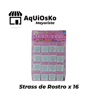 Strass para Rostro x 16