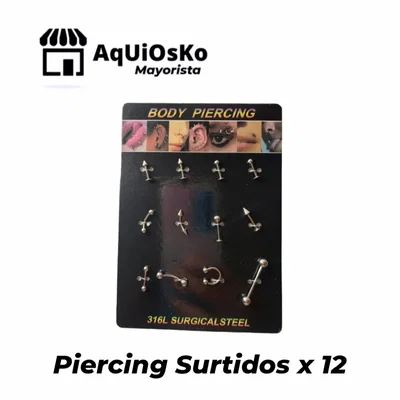 Piercing Surtidos x 12