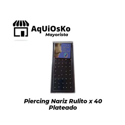 Piercing Nariz Rulito x 40 Plateado