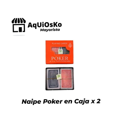 Naipe de Poker en Caja x 2