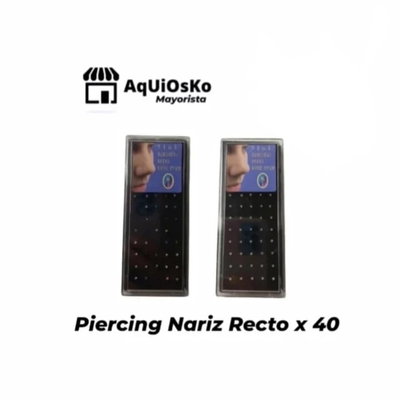 Piercing Nariz Recto x 40 Plateado