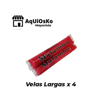 Velas Largas x 4