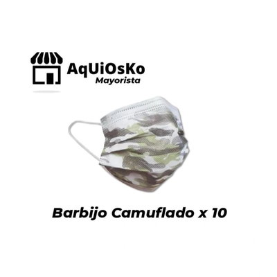 Barbijos Camuflados x 10
