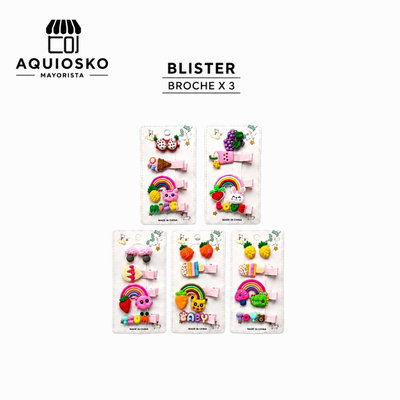 Blister Broches x 3