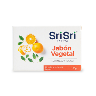 Jabon Ayurvédico Vegetal Naranja y Tulasi