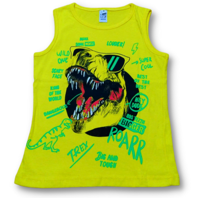 Musculosa Dino Lentes Amarilla