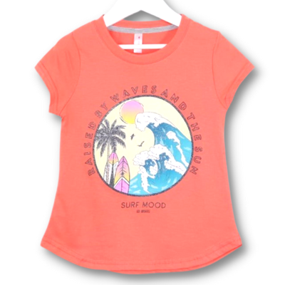 Remera Olas Surf Mood Naranja