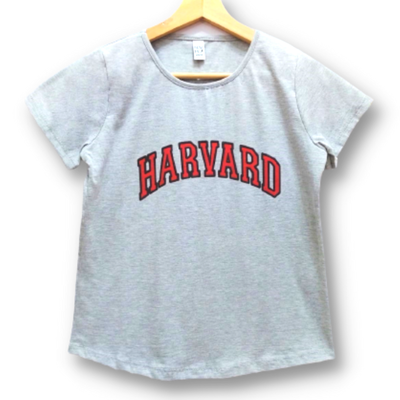 Remera Harvard Gris