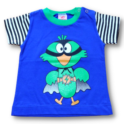 Remera Azul Pajarito Antifaz