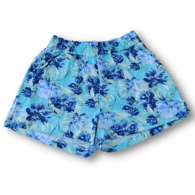 Short Algodón Flores Azules