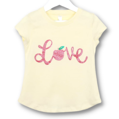 Remera Love Cereza Amarilla