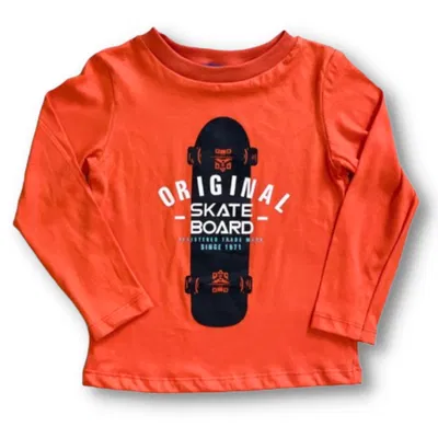 Remera Patineta Original Naranja