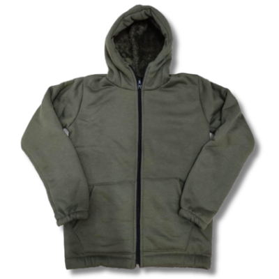 Campera con Piel Verde
