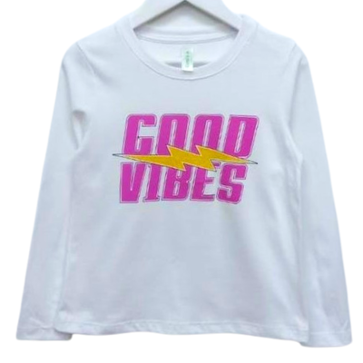 Remera Good Vibes Blanca