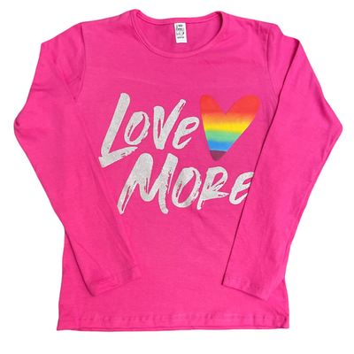 Remera Love More Fucsia
