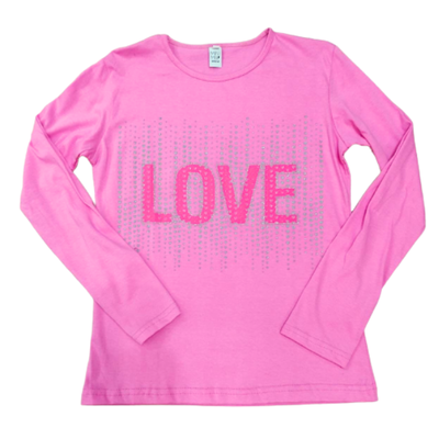 Remera Love Rosa