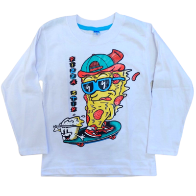 Remera Pizza Blanca