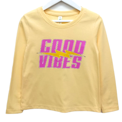 Remera Good Vibes Amarilla