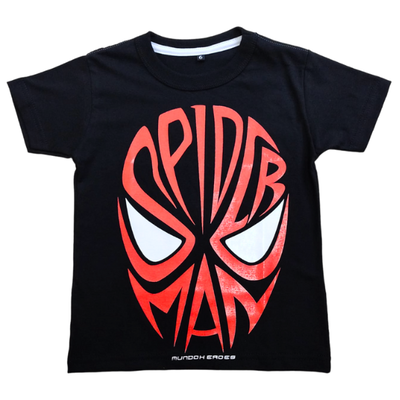 Remera Hombre Araña Negra