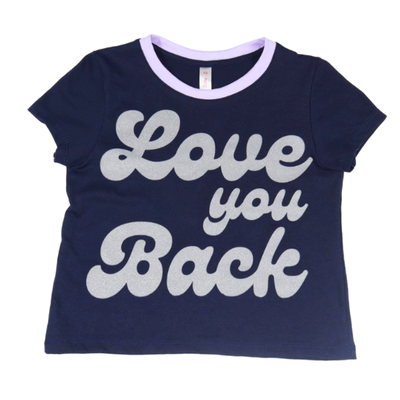 Remera Corta Love You Back Azul