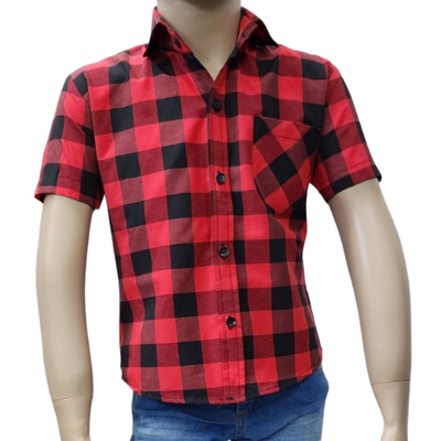 Camisa a Cuadros Roja y Negro