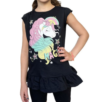 Remera Unicornio Negra