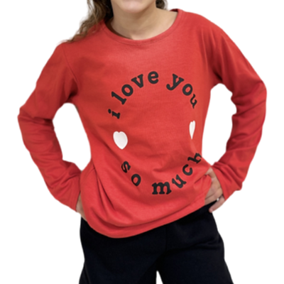 Remera I Love You Roja